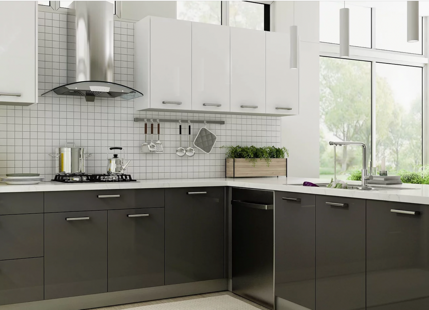 Minimalist Backsplashes for Modern European Kitchens  