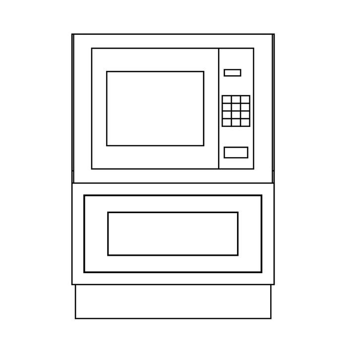 Base Microwave Cabinet 1 Drawer on Bottom