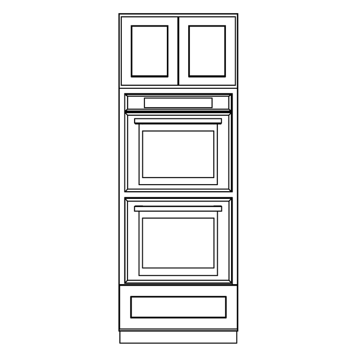 Double Oven 1 Drawer & 2 Doors