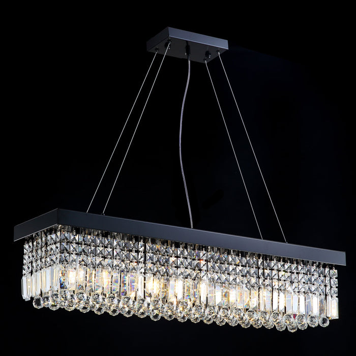 Rectangular Crystal Chandelier - Dining Room Crystal Chandeliers