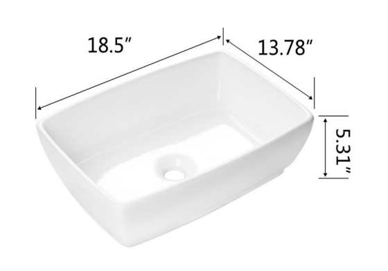 Reshippable Bathroom Sinks - Art Basin BVS1914A-OL