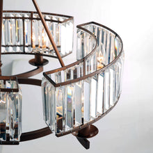 Round Modern Rustic Crystal Chandelier