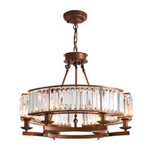 Round Modern Rustic Crystal Chandelier