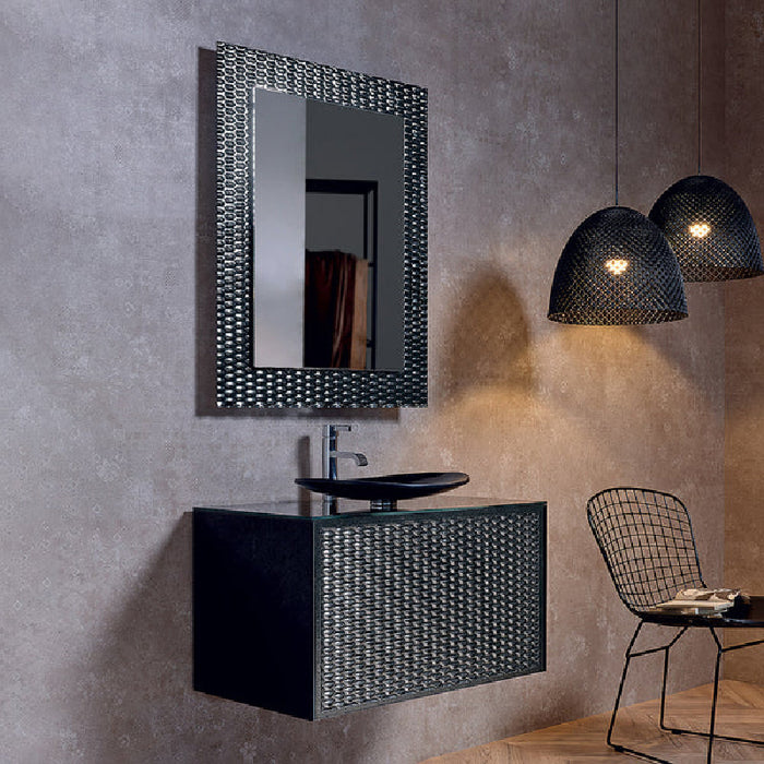 Lucent Luxury Crystal Grey-Smoke Silver Single Vanity