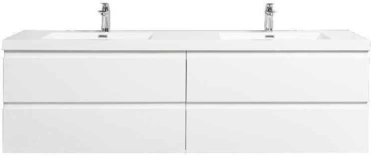 Angela High Glossy White Bathroom Cabinet Two Doors