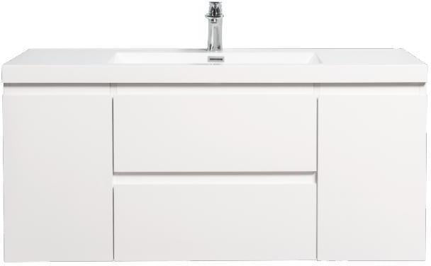 Angela High Glossy White Bathroom Cabinet Two Doors