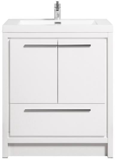 Allier High Glossy White Bathroom Cabinet