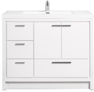 Allier High Glossy White Bathroom Cabinet