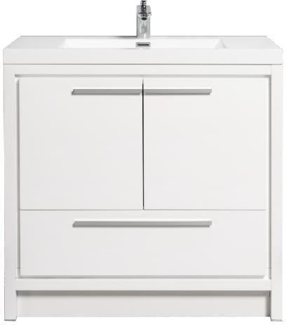 Allier High Glossy White Bathroom Cabinet