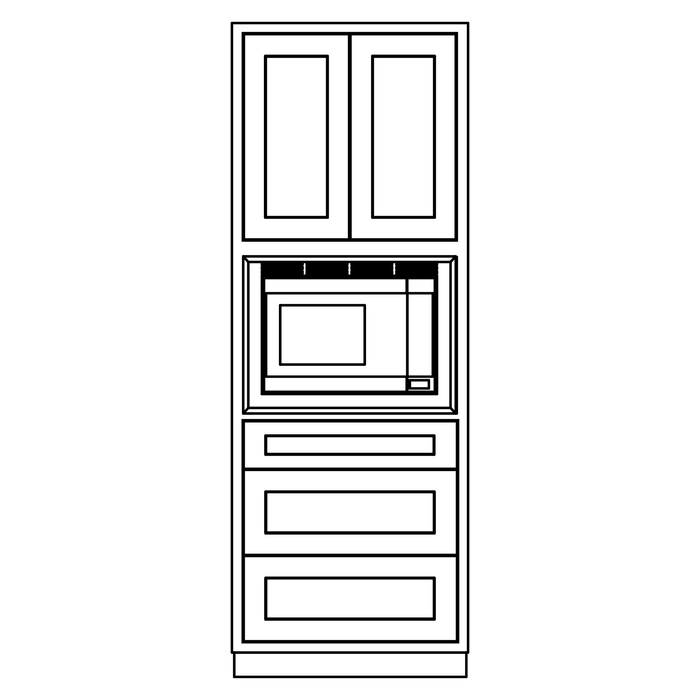 Microwave Pantry 2 Doors & 3 Drawers