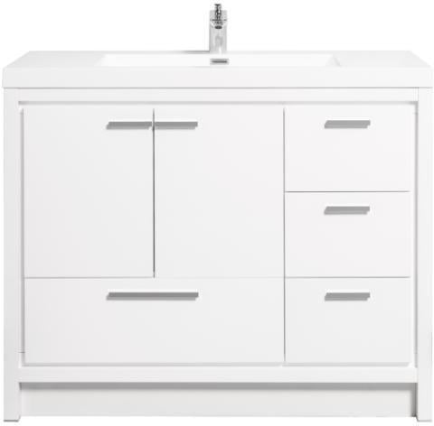 Allier High Glossy White Bathroom Cabinet