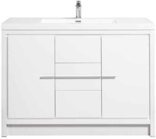 Allier High Glossy White Bathroom Cabinet