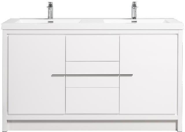 Allier High Glossy White Bathroom Cabinet