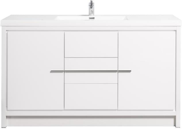 Allier High Glossy White Bathroom Cabinet