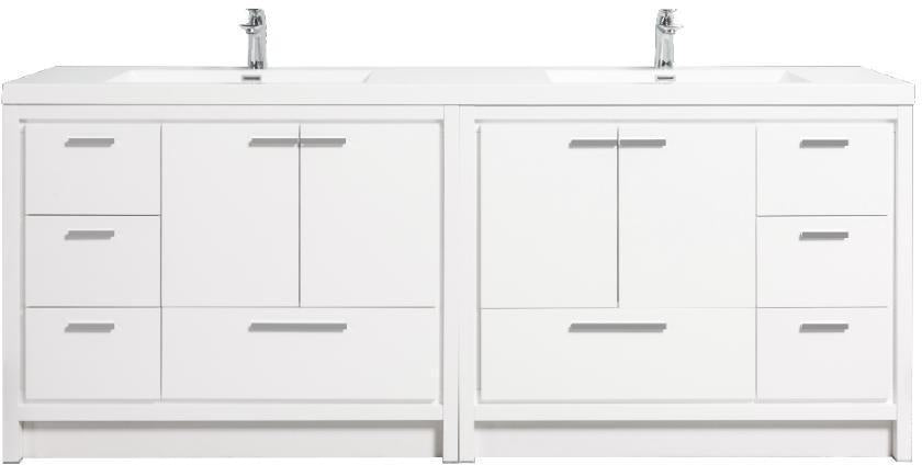 Allier High Glossy White Bathroom Cabinet