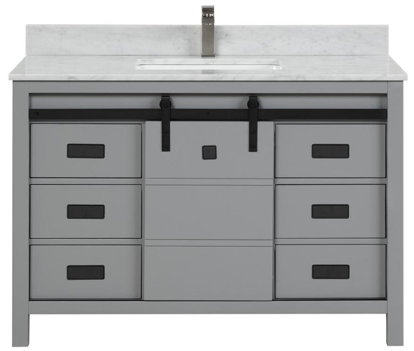 Venice Gray Bathroom Cabinet with Sliding Door