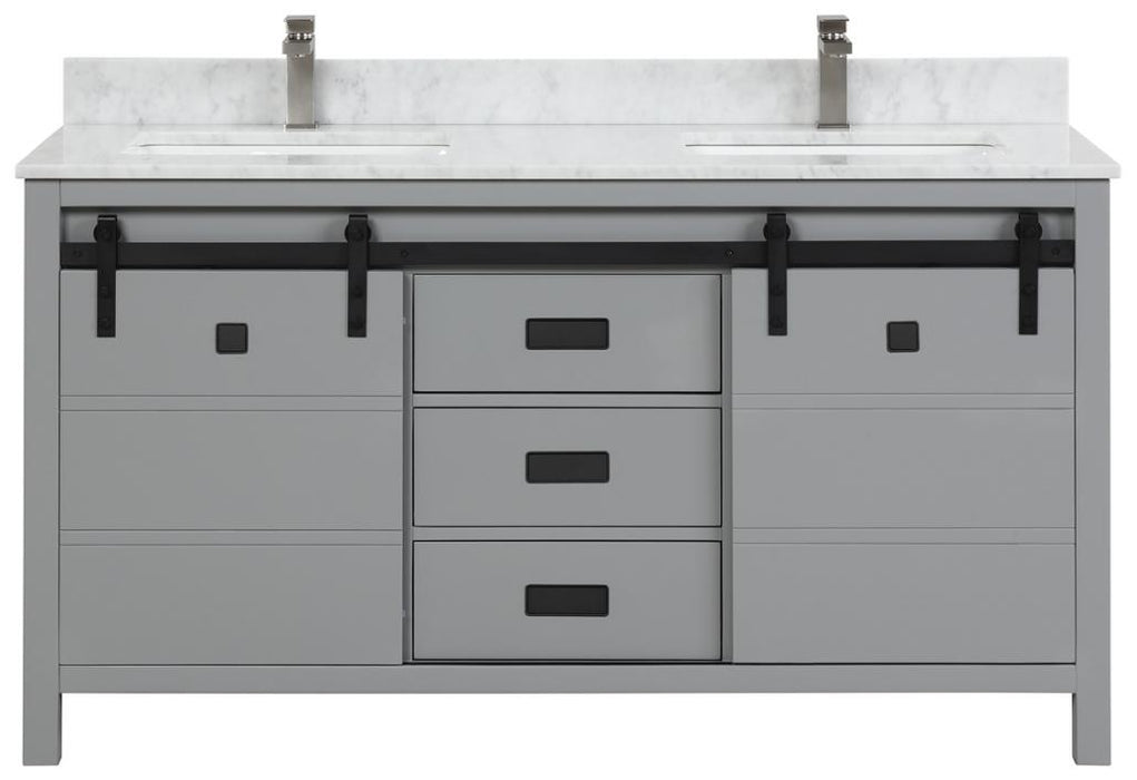 Venice Gray Bathroom Cabinet with Sliding Door