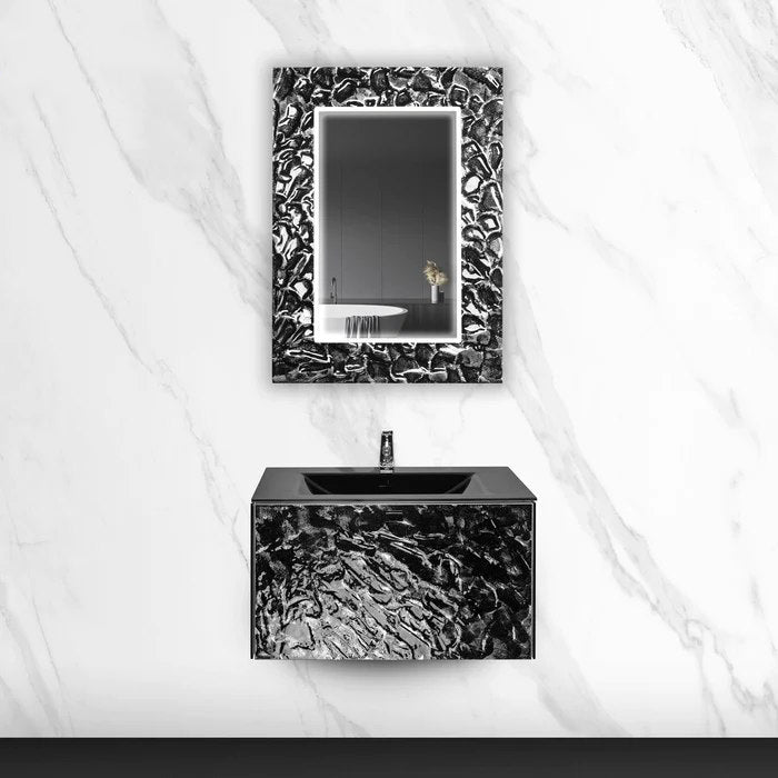 Luxury Murano Glass Wallmount Bathroom Vanity