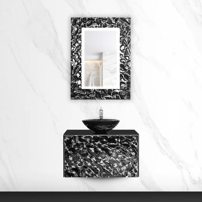 Designer Murano Glass Wallmount Bathroom Vanity