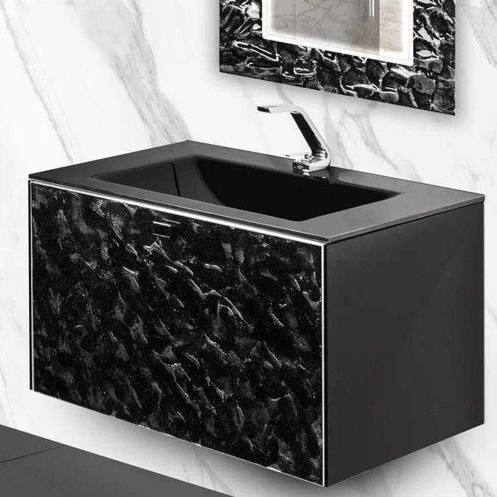 Luxury Murano Glass Wallmount Bathroom Vanity