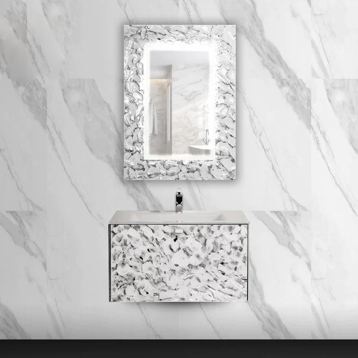 Luxury Murano Glass Wallmount Bathroom Vanity