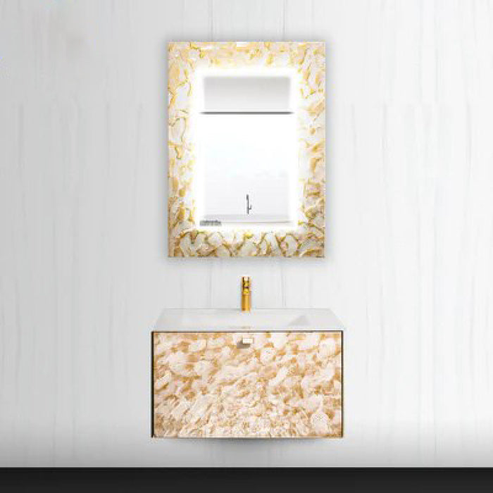 Luxury Murano Crystal Wallmount Bathroom Vanity