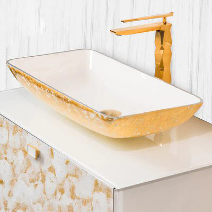 Luxury Murano Crystal Wallmount Bathroom Vanity