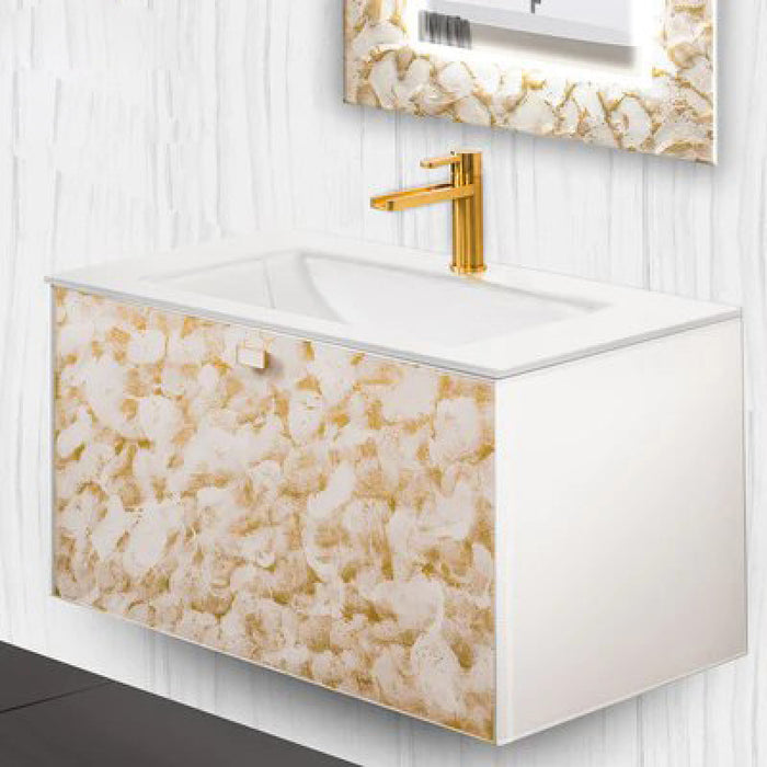 Luxury Murano Glass Wallmount Bathroom Vanity