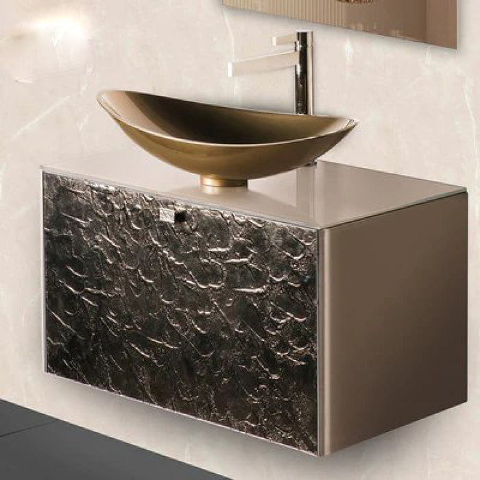 Luxury Murano Crystal Wallmount Bathroom Vanity