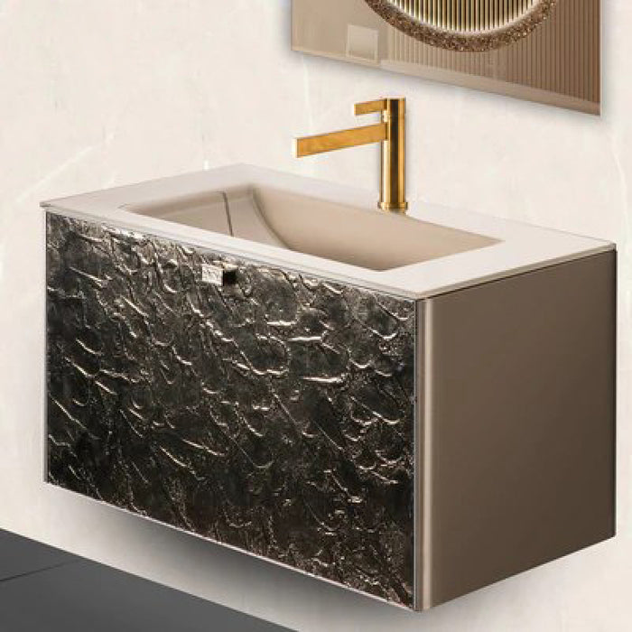 Luxury Murano Crystal Wallmount Bathroom Vanity