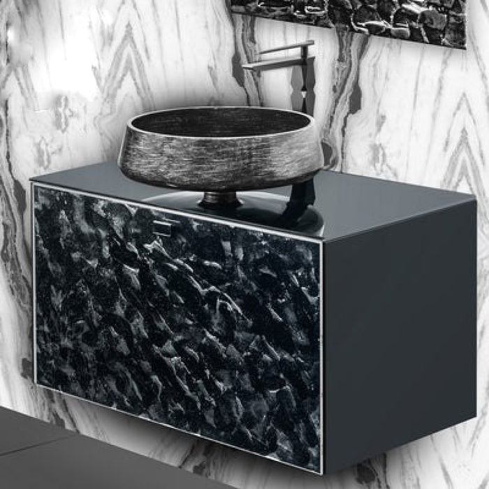 Luxury Murano Crystal Wallmount Bathroom Vanity