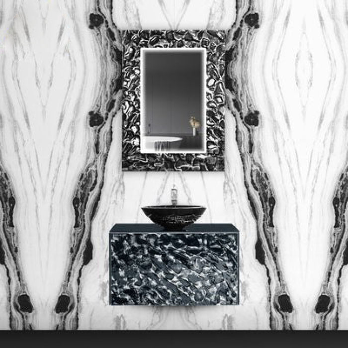 Designer Murano Glass Wallmount Bathroom Vanity