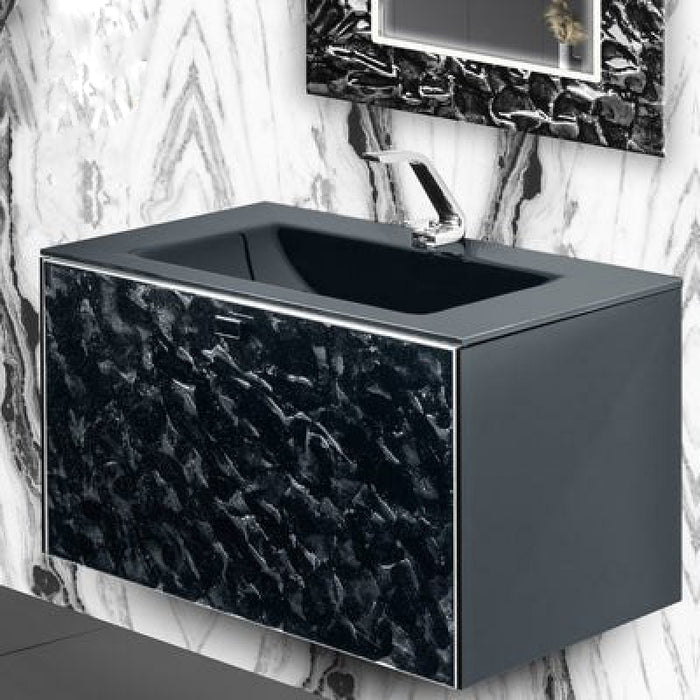 Designer Murano Glass Wallmount Bathroom Vanity