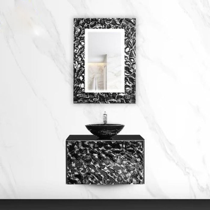 Luxury Murano Crystal Wallmount Bathroom Vanity