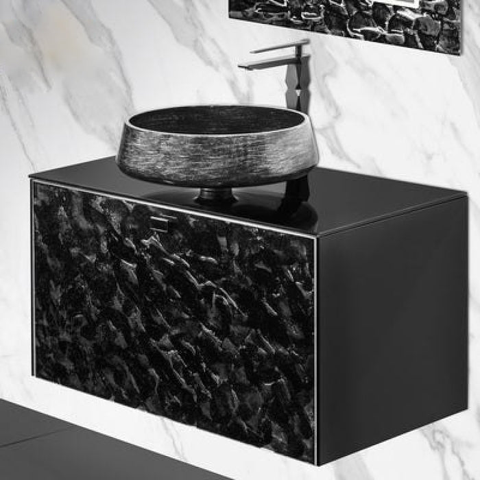 Luxury Murano Crystal Wallmount Bathroom Vanity