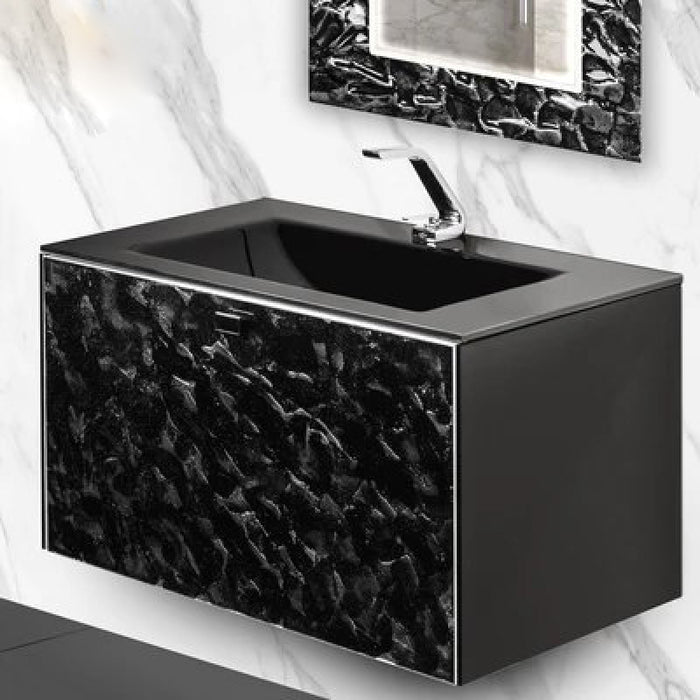 Luxury Murano Crystal Wallmount Bathroom Vanity