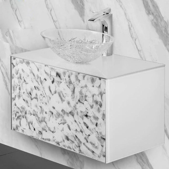 Luxury Murano Crystal Wallmount Bathroom Vanity