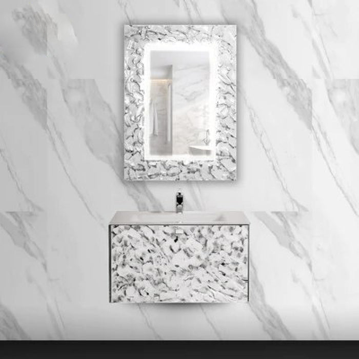 Luxury Murano Crystal Wallmount Bathroom Vanity