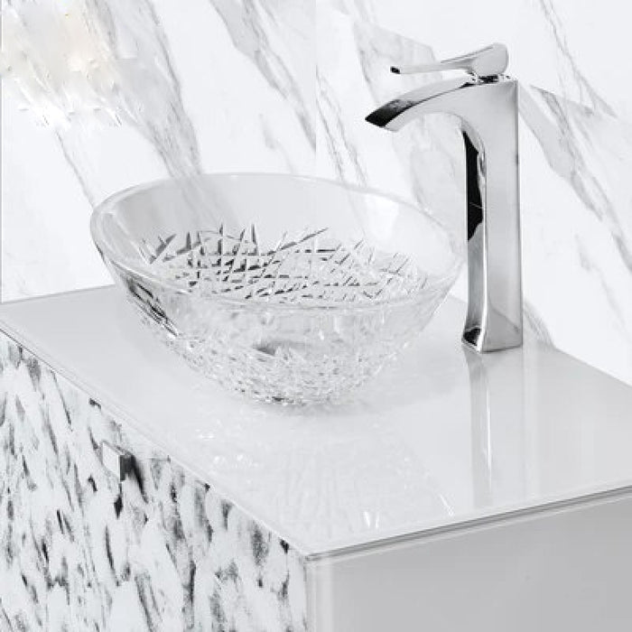 Luxury Murano Crystal Wallmount Bathroom Vanity