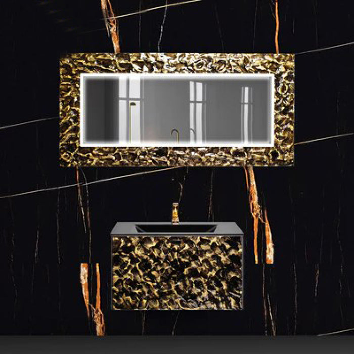 Luxury Murano Glass Wallmount Bathroom Vanity