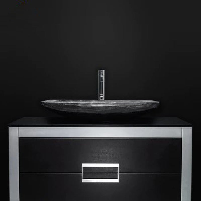 Danya Leather Modern Bathroom Vanity 40 Inch