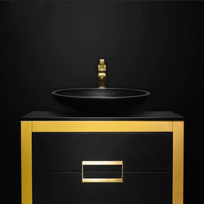 Danya Leather Modern Bathroom Vanity 32 Inch