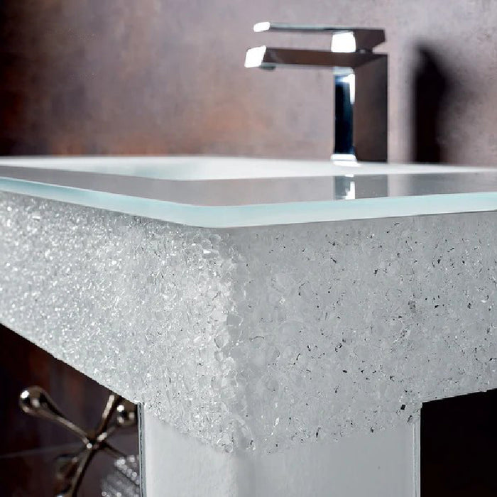 Spark Luxury Crystal White Bathroom Console