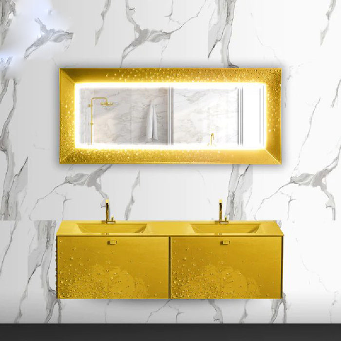 Luxury Murano Glass Wallmount Bathroom Double Vanity