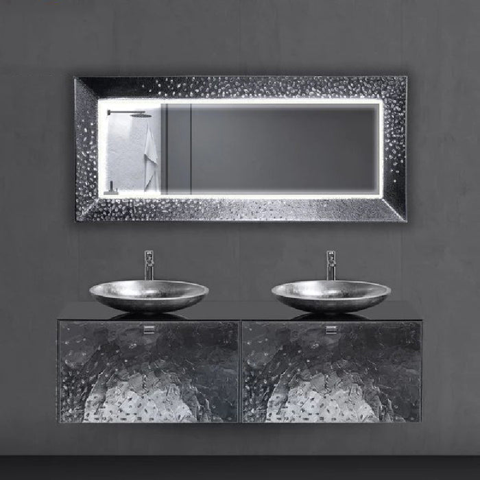 Luxury Murano Glass Wallmount Bathroom Double Vanity