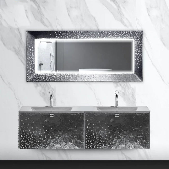 Luxury Murano Glass Wallmount Bathroom Double Vanity