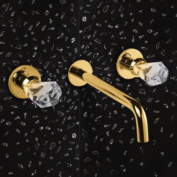 Lux Crystal Wall Mount Bathroom Faucet